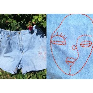♡Hand Embroidered Shorts♡